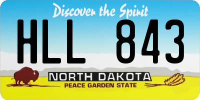 ND license plate HLL843