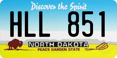 ND license plate HLL851