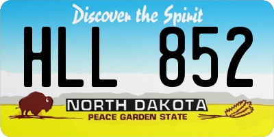 ND license plate HLL852