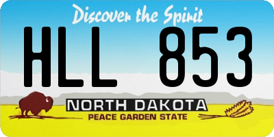 ND license plate HLL853