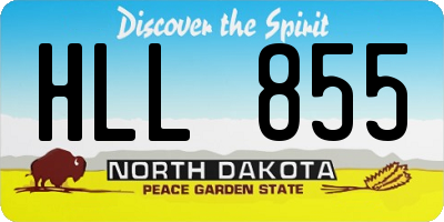 ND license plate HLL855