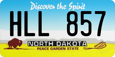 ND license plate HLL857