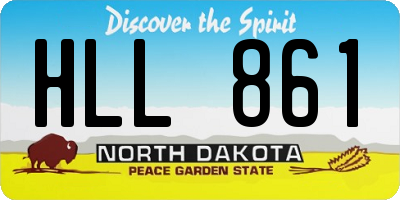 ND license plate HLL861