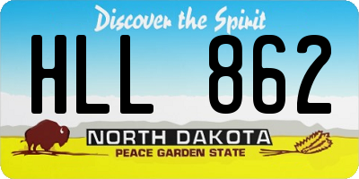 ND license plate HLL862