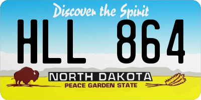 ND license plate HLL864