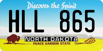 ND license plate HLL865