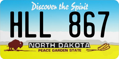 ND license plate HLL867