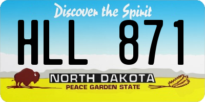 ND license plate HLL871