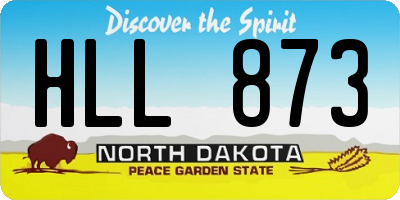 ND license plate HLL873