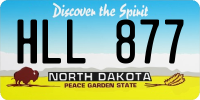 ND license plate HLL877