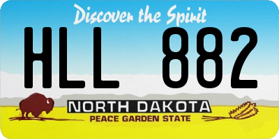 ND license plate HLL882