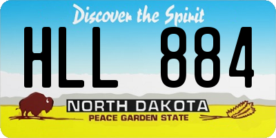 ND license plate HLL884