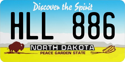 ND license plate HLL886
