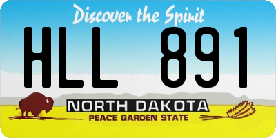 ND license plate HLL891