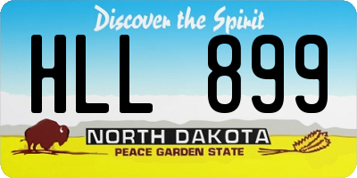 ND license plate HLL899