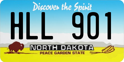 ND license plate HLL901