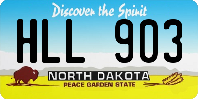 ND license plate HLL903