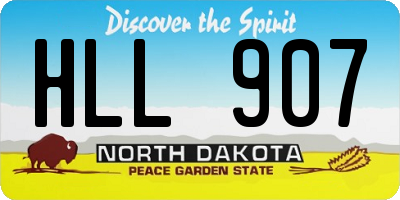 ND license plate HLL907