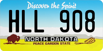 ND license plate HLL908