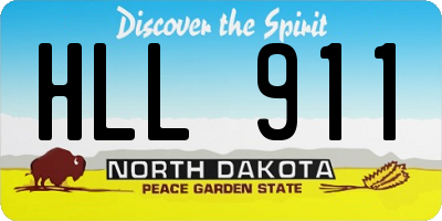 ND license plate HLL911