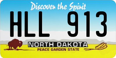 ND license plate HLL913