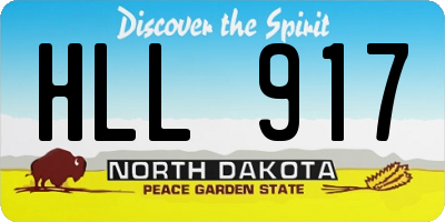 ND license plate HLL917