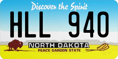 ND license plate HLL940