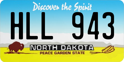 ND license plate HLL943