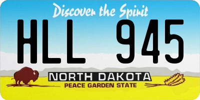 ND license plate HLL945