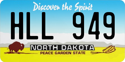 ND license plate HLL949