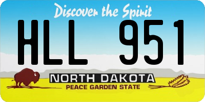 ND license plate HLL951