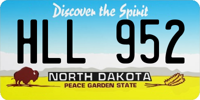 ND license plate HLL952