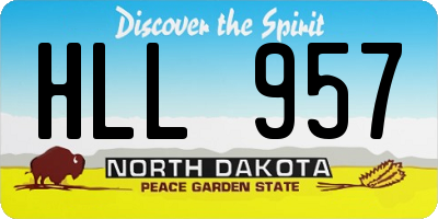 ND license plate HLL957