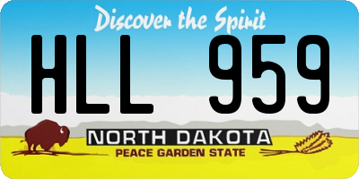 ND license plate HLL959