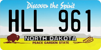 ND license plate HLL961