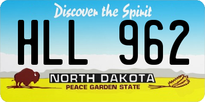 ND license plate HLL962
