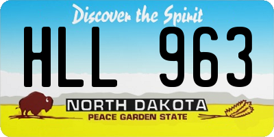 ND license plate HLL963