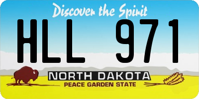 ND license plate HLL971