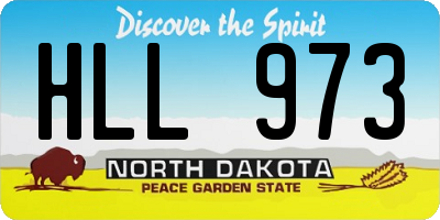 ND license plate HLL973