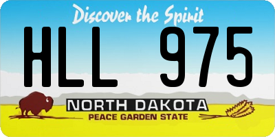 ND license plate HLL975