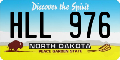 ND license plate HLL976
