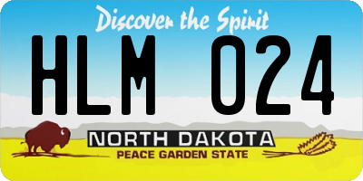 ND license plate HLM024