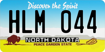 ND license plate HLM044