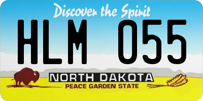 ND license plate HLM055