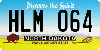 ND license plate HLM064