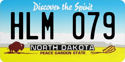 ND license plate HLM079