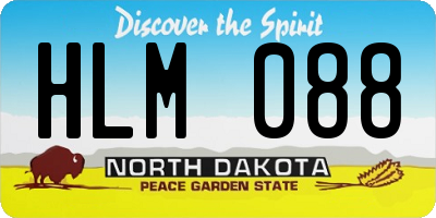 ND license plate HLM088