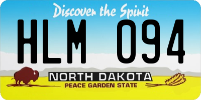 ND license plate HLM094