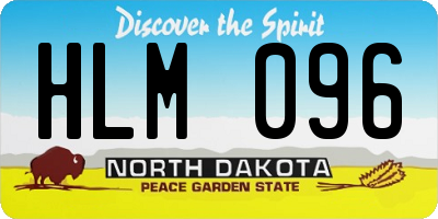 ND license plate HLM096