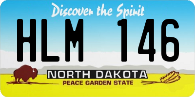 ND license plate HLM146